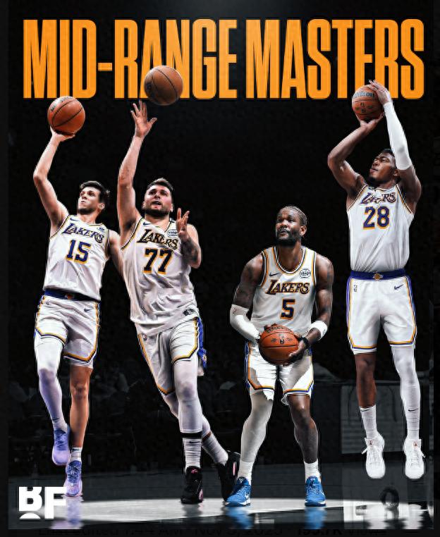 中距离大师！湖人四名球员中投准星联盟前十东契奇居首